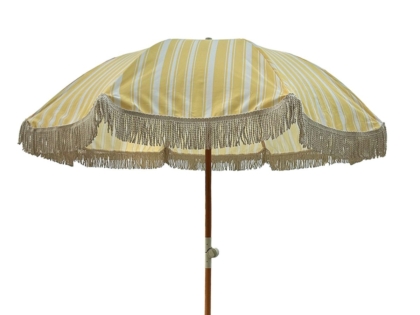Parasoll 2 meter Ø Gul/Vit