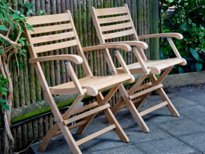 York karmstol i teak