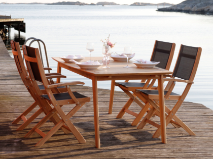 Boathouse Förlängningsbord och Air karmstol