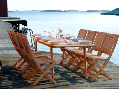 Boathouse Förlängningsbord och Roxy klappstol