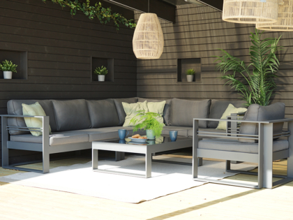 Loungegrupp Saint Tropez Antracit hörngrupp