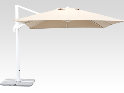 Ampelparasoll Sky 3 x 3 m beige tyg / vit stomme/Vit