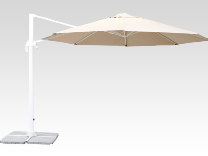 Ampelparasoll Sky Ø 3,5 m beige tyg / vit stomme/Vit