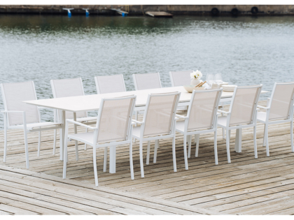 North 310 matbord och stolar Vit / Beige