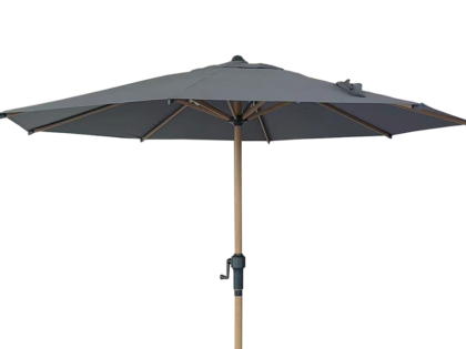 Parasoll teak look / grå 3 meter