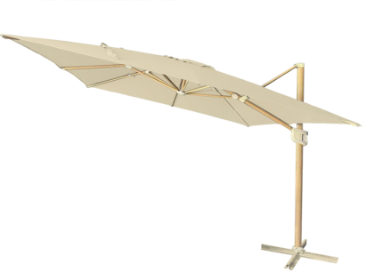 Ampelparasoll 3x3 meter teak look / beige