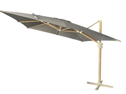 Ampelparasoll 3x3 meter teak look /grå