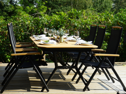 Menorca matbord och Baltimore positionsstol