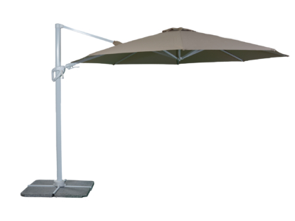 Hängparasoll Flex Ø 3,5 m beige tyg / vit stomme