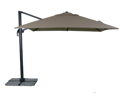 Hängparasoll Sky 3 x 3 m beige tyg / mörk stomme